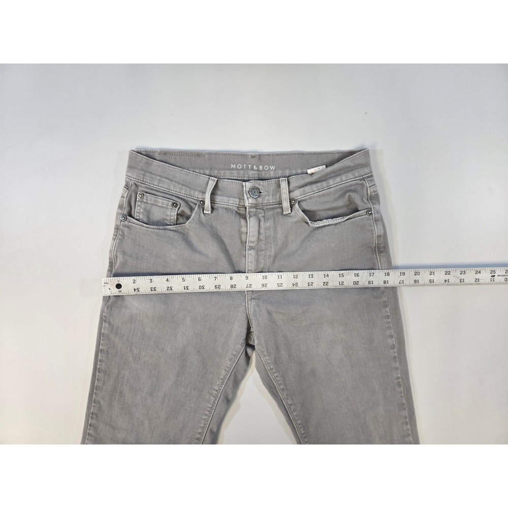 Mott & Bow Mercer Slim Fit Jeans Mens 30x32 Light Grey Stretch Denim Pants - Picture 11 of 16